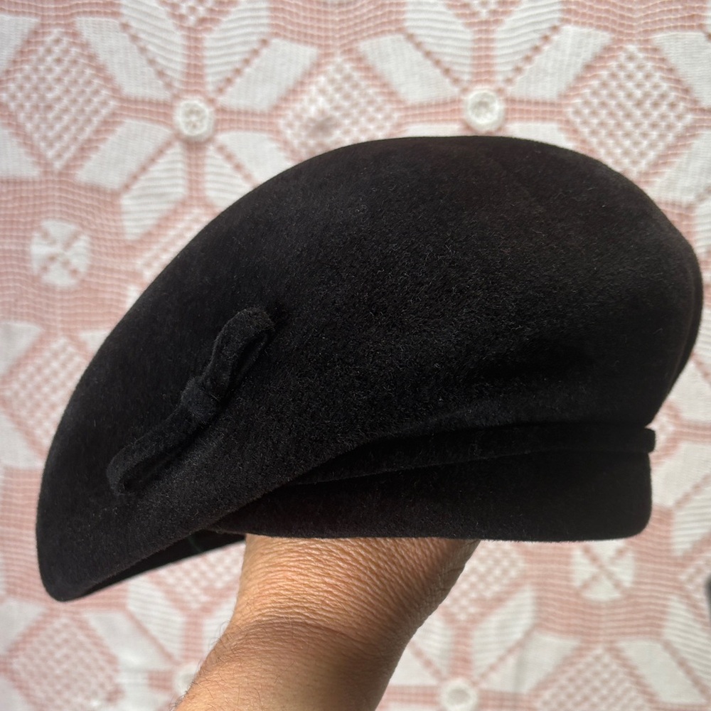 Vintage The Bay Italian-Made Wool Beret | Parisian Dark Academia Classic